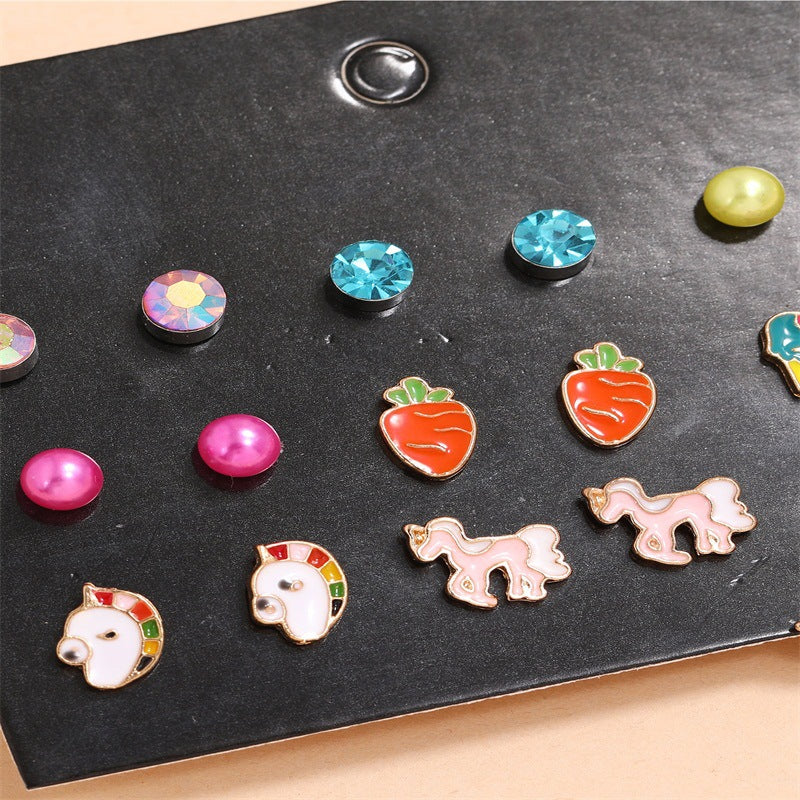 Fraise — 9-Piece Fruit & Love Earring Collection