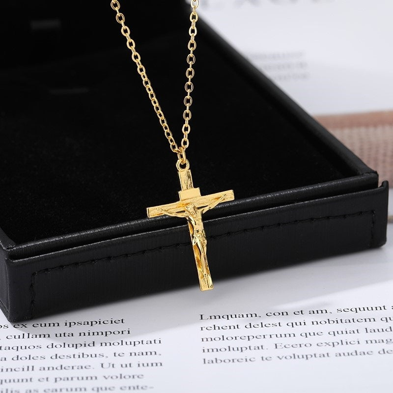 Croix — Titanium Steel Cross Necklace | Gold & Silver