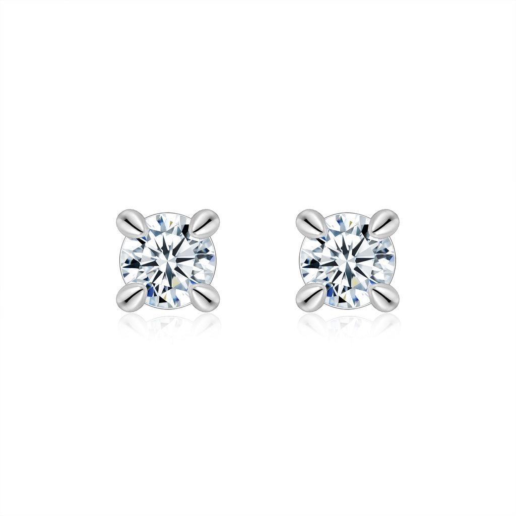 Rose Lumière — Morganite S925 Silver Stud Earrings