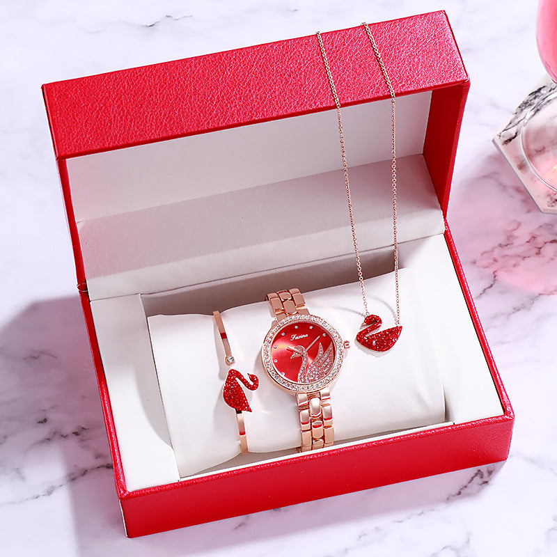Sapphire Lady — Women's Watch, Necklace & Bracelet Set