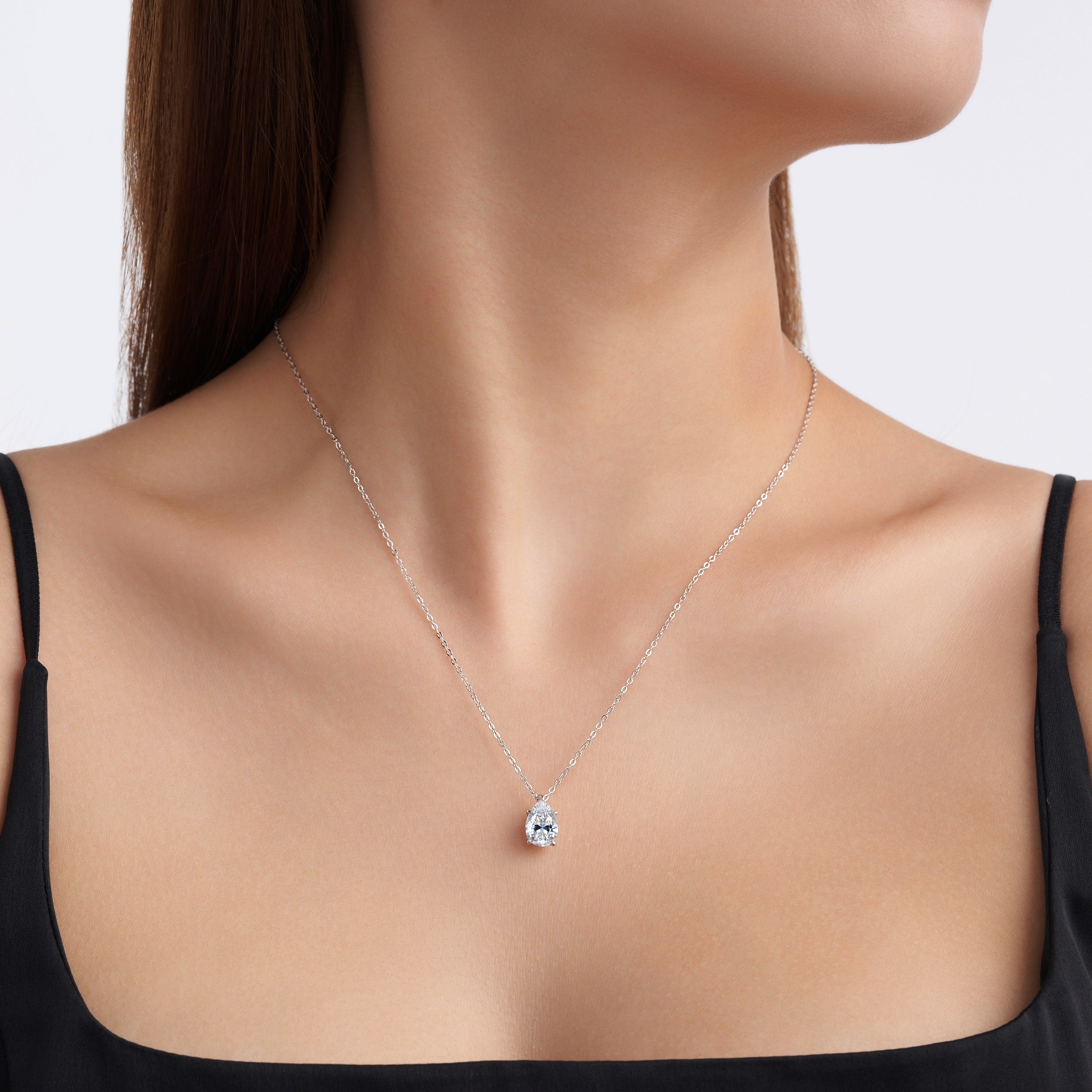 La Poire – Pear-Cut Morganite Pendant Necklace | Gold-Plated Sterling Silver
