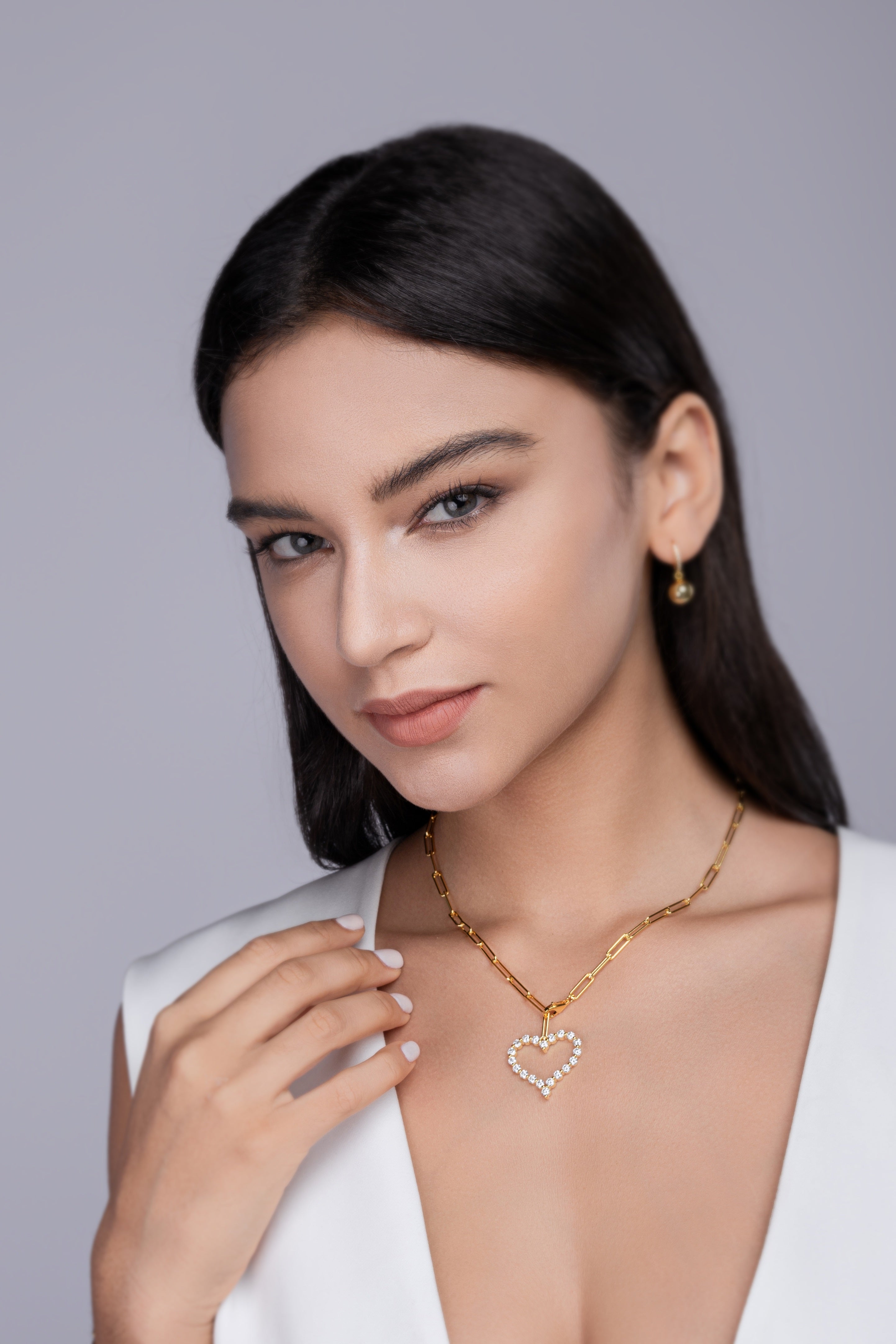 The Heart's Wish – Moissanite Pendant Necklace | Gold-Plated Sterling Silver