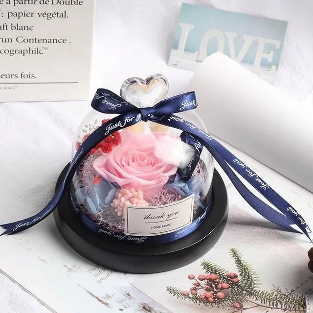 Lumière Rose — Eternal LED Rose in Glass Dome