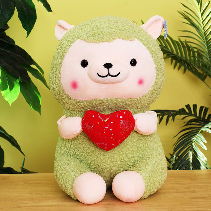 The Heart Alpaca — Luxury Plush Pillow Companion