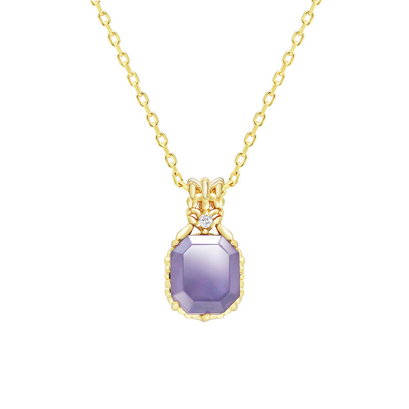 Amethyst Geometric Silver Jewelry | Necklace & Ring Collection