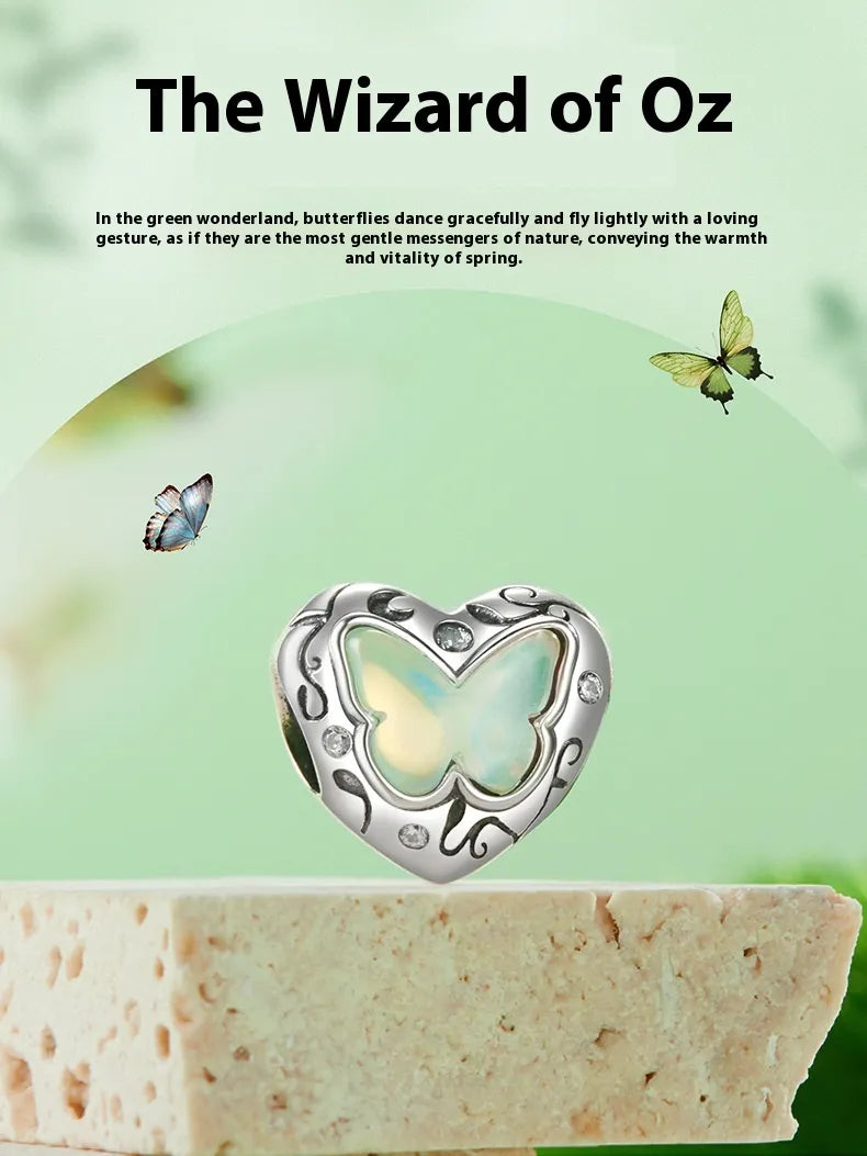 925 Sterling Silver Butterfly Charm Pendant | Electroplated | Luxury Gift