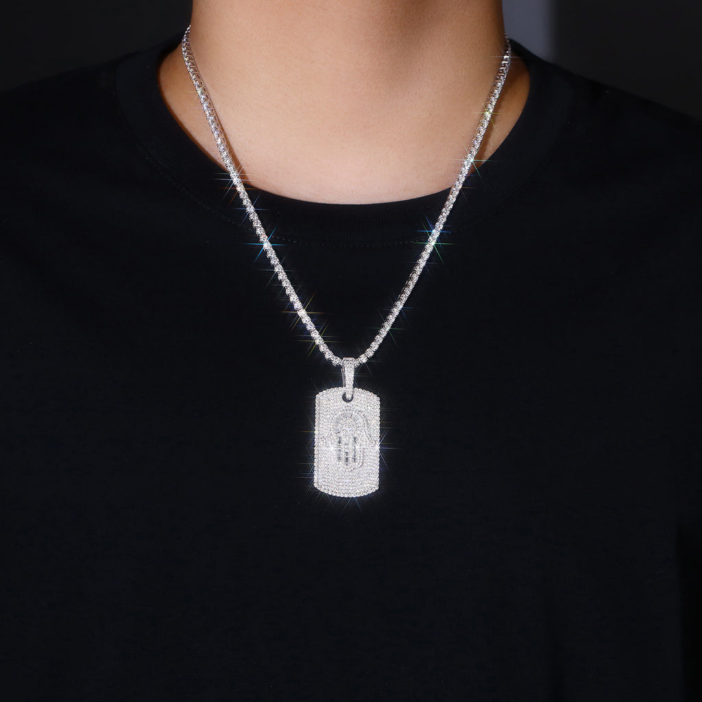 Lumière – Moissanite Pendant | Platinum-Plated Sterling Silver | Pendant Only