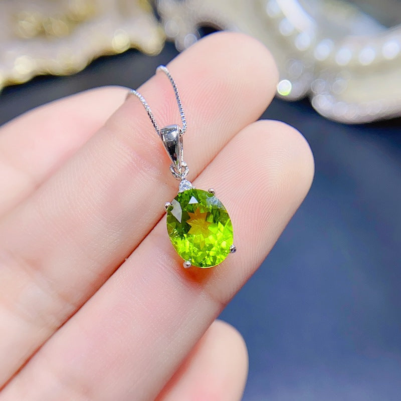 925 Sterling Silver Peridot Pendant Necklace | Luxury Everyday Jewelry for Women