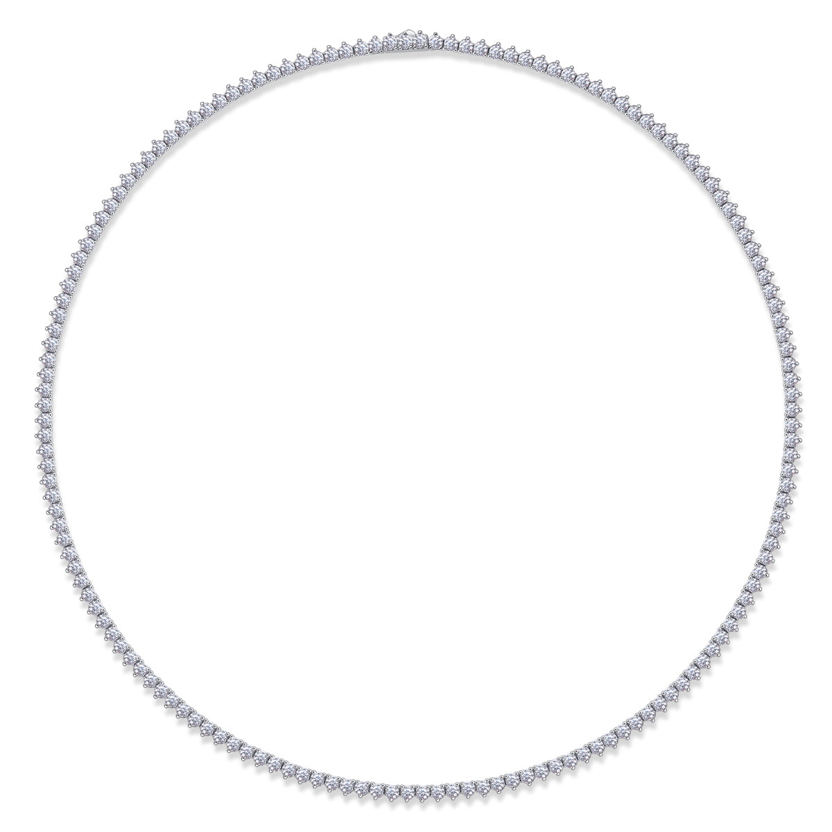 Solitude Moissanite Necklace – Gold, Platinum & Rose Gold | Sterling Silver