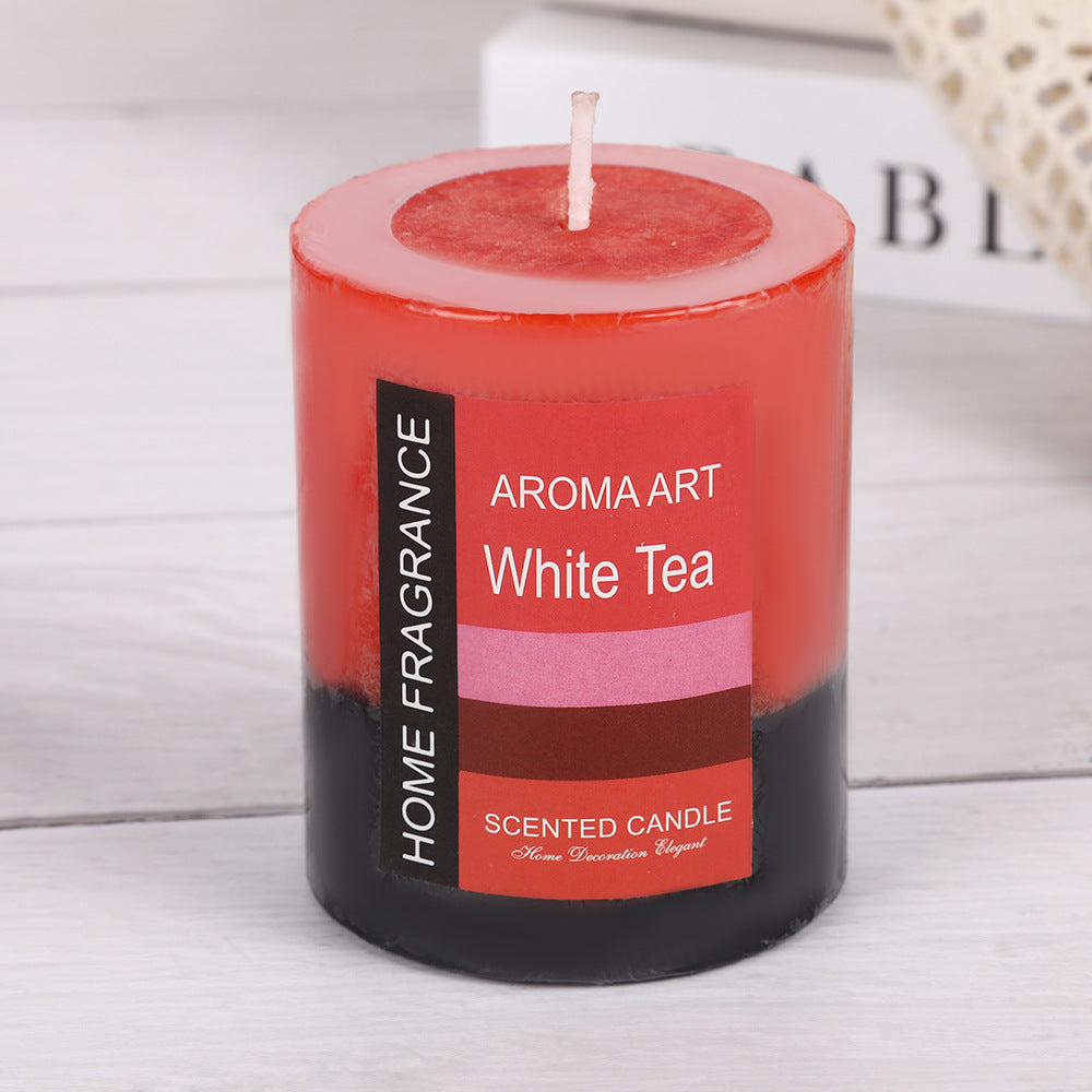 Handmade Retro Cylindrical Candle — Botanical Fragrance Collection