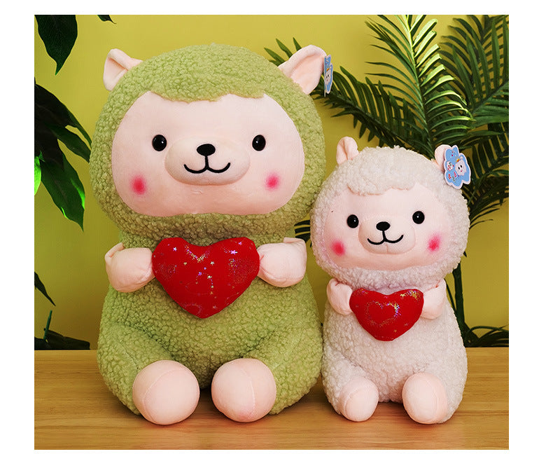 The Heart Alpaca — Luxury Plush Pillow Companion