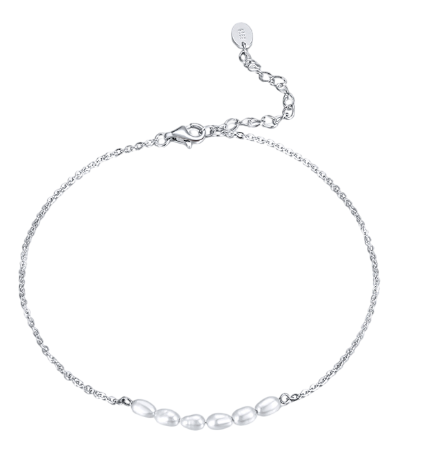 Pearl Ankle Bracelet | S925 Sterling Silver | Minimalist Elegance