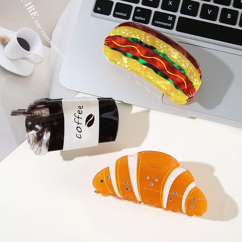 Cute Food Hair Clips | Luxury Novelty Accessories | Coffee, Pizza & More