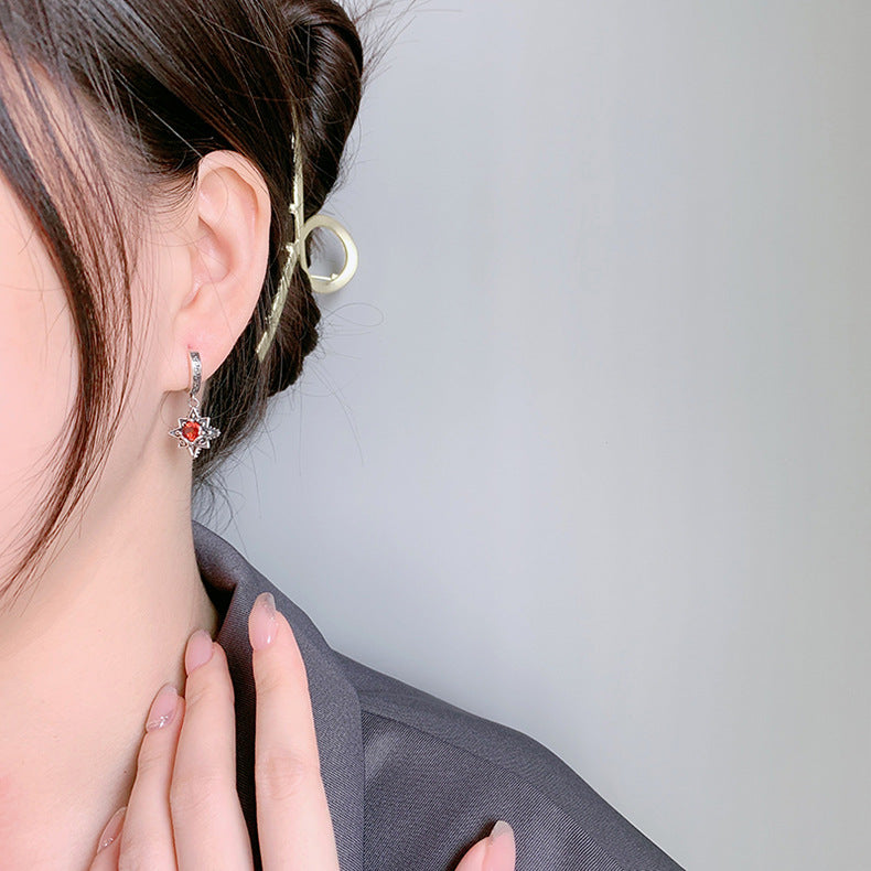 Stellar Night – 925 Sterling Silver Six-Star Luxury Drop Earrings