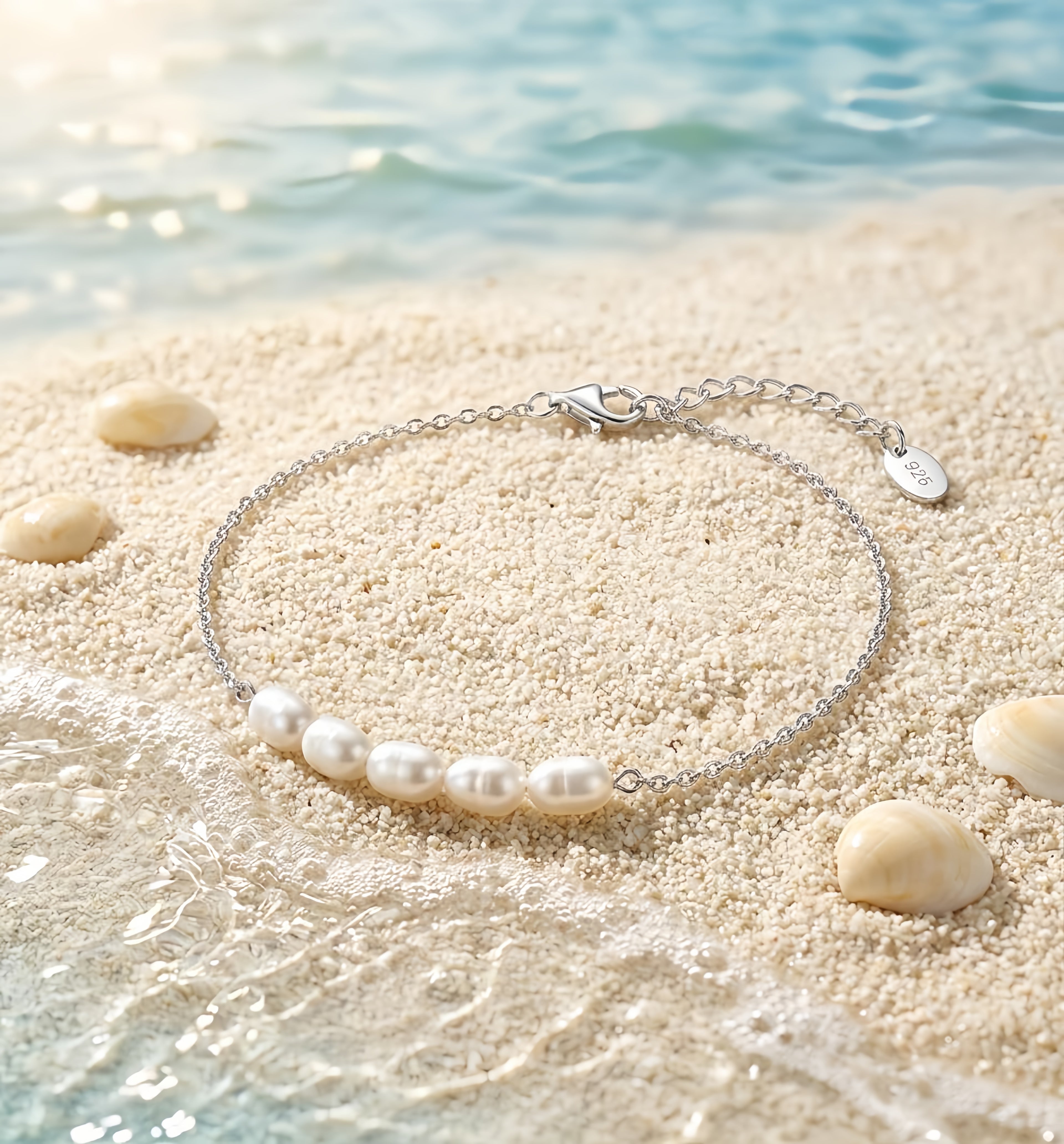Pearl Ankle Bracelet | S925 Sterling Silver | Minimalist Elegance