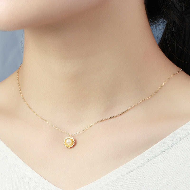 Pearl Shell – Freshwater Pearl Natural Shell Frosted Luxury Necklace