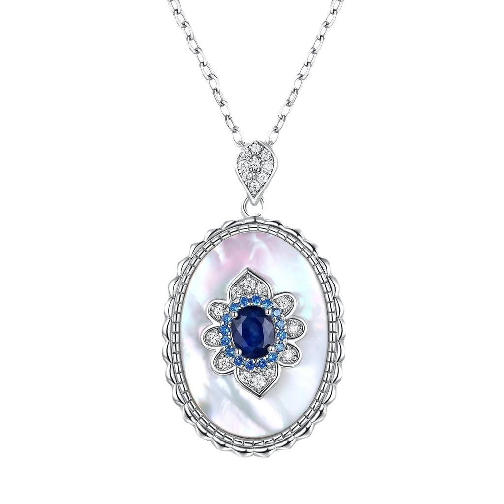 Platinum Aura – 925 Sterling Silver Platinum Gold Geometric Luxury Pendant Necklace
