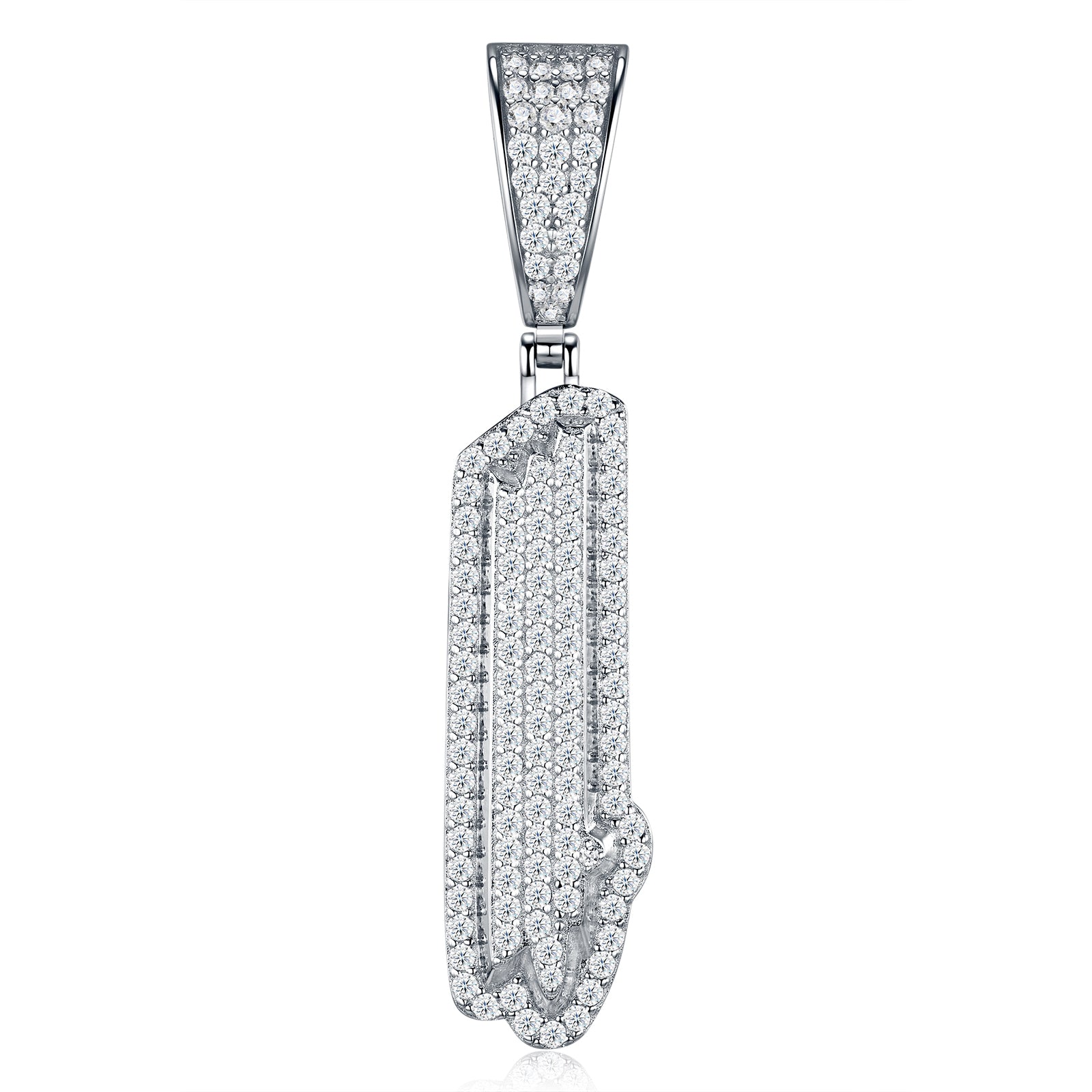 Initiale ‘I’ — Morganite & S925 Silver Pendant