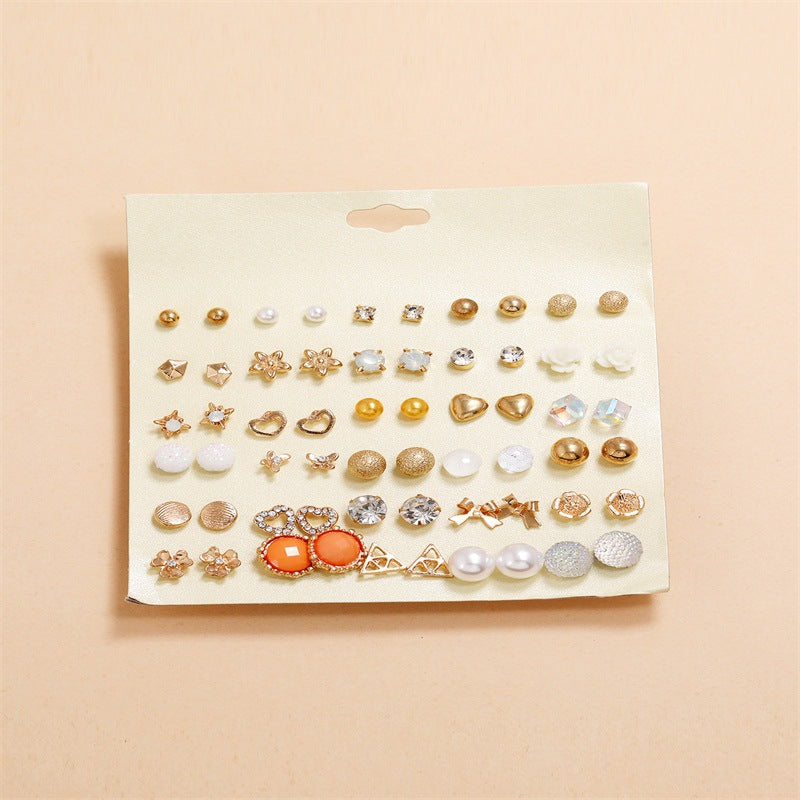 Jardin — 30-Piece Gold Floral Earring Collection