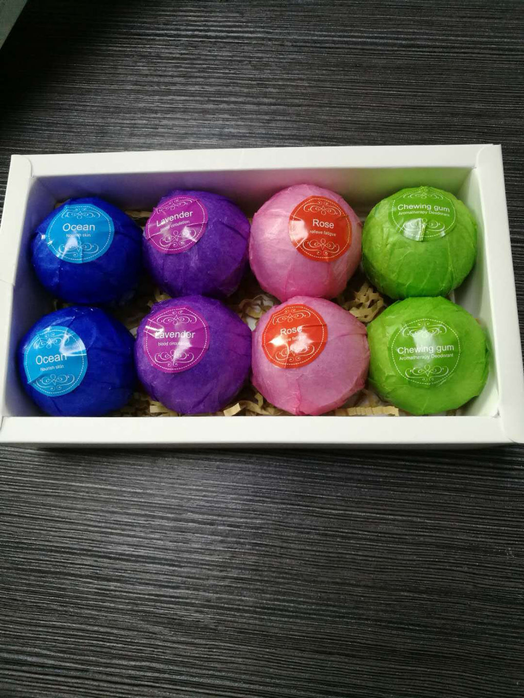 Aromatherapy Bath Salt Bombs — 8-Piece Essential Oil Set