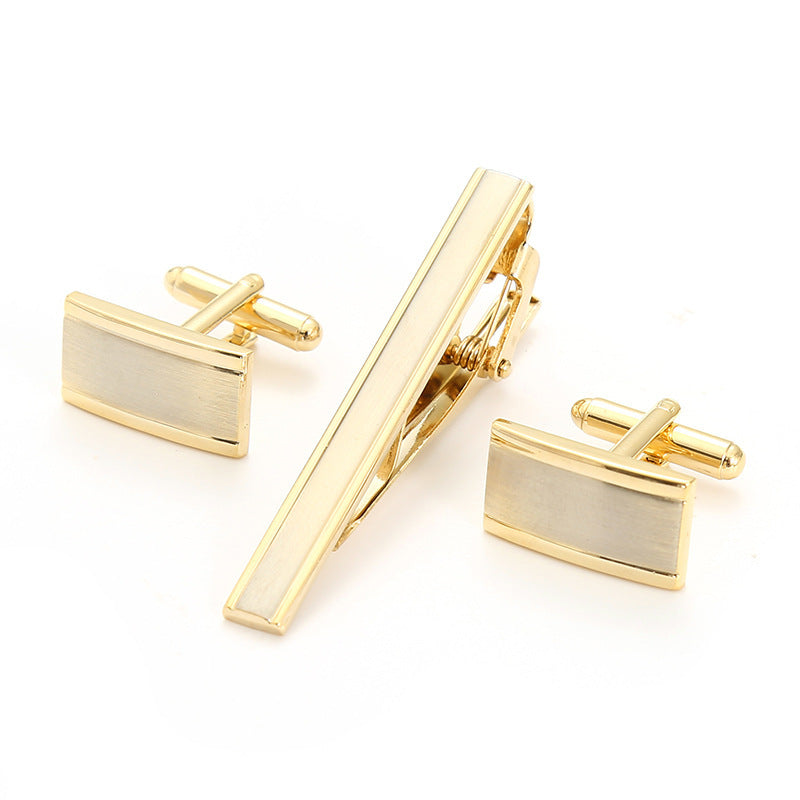 Men’s Luxury Cufflinks, Tie Clip & Pen Set — Business Elite