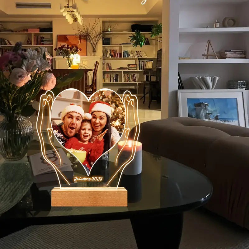 Acrylic Photo Night Light — Personalised Family Gift
