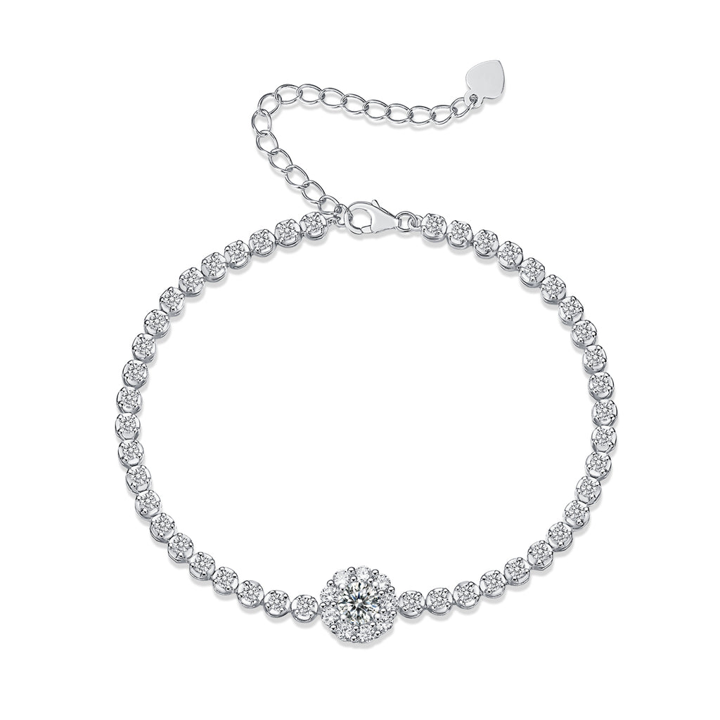 Celeste — Moissanite Bracelet | S925 Platinum-plated Silver