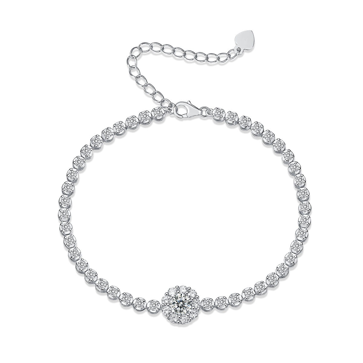 Celeste — Moissanite Bracelet | S925 Platinum-plated Silver