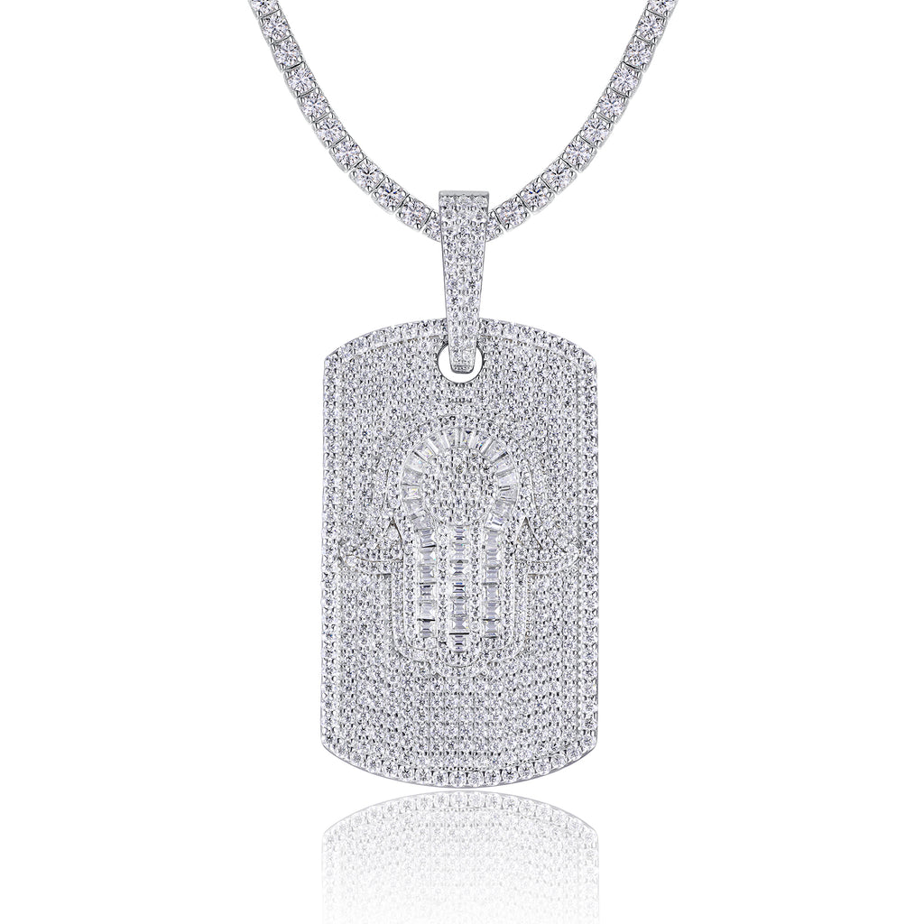 Lumière – Moissanite Pendant | Platinum-Plated Sterling Silver | Pendant Only