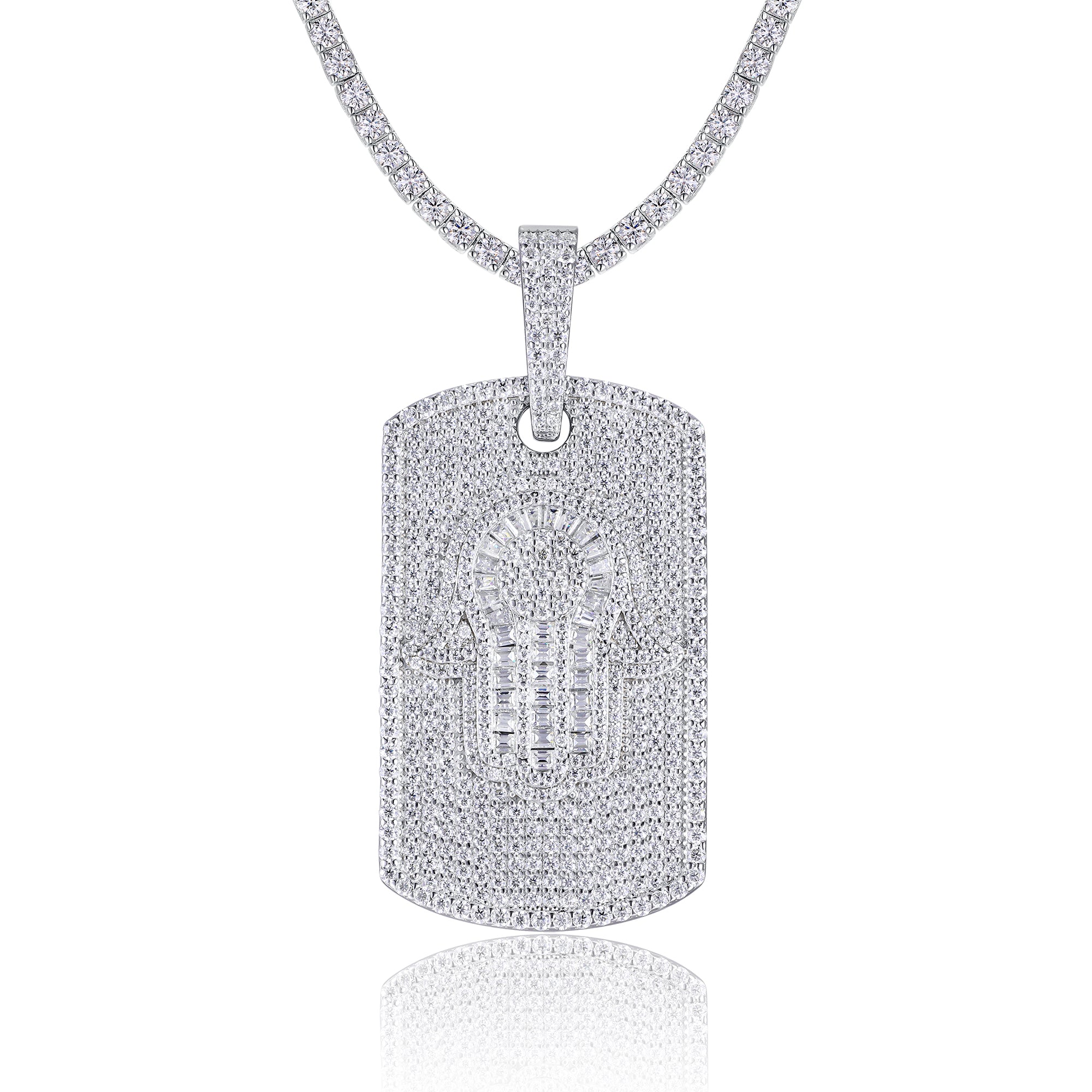 Lumière – Moissanite Pendant | Platinum-Plated Sterling Silver | Pendant Only