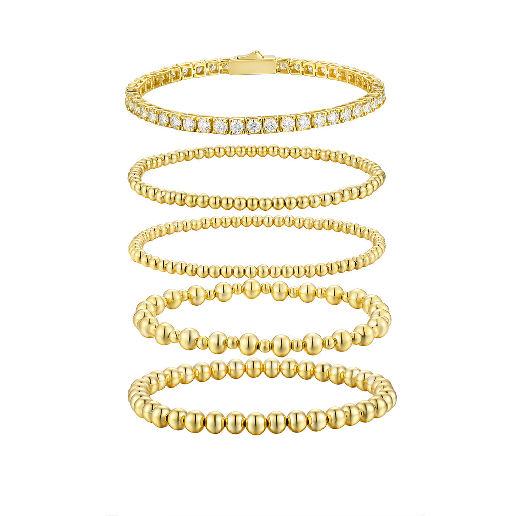 Moissanite Tennis Bracelet – Platinum-Plated Sterling Silver | Statement Luxury