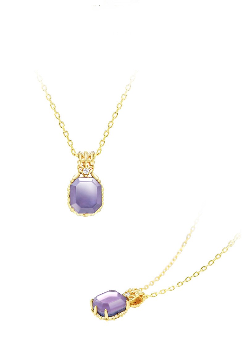 Amethyst Geometric Silver Jewelry | Necklace & Ring Collection