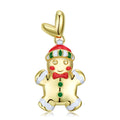 Sweet Charm – 925 Silver 14K Gold Gingerbread Man Luxury Necklace