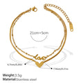 Double Layer Heart Anklet — Minimalist Luxury