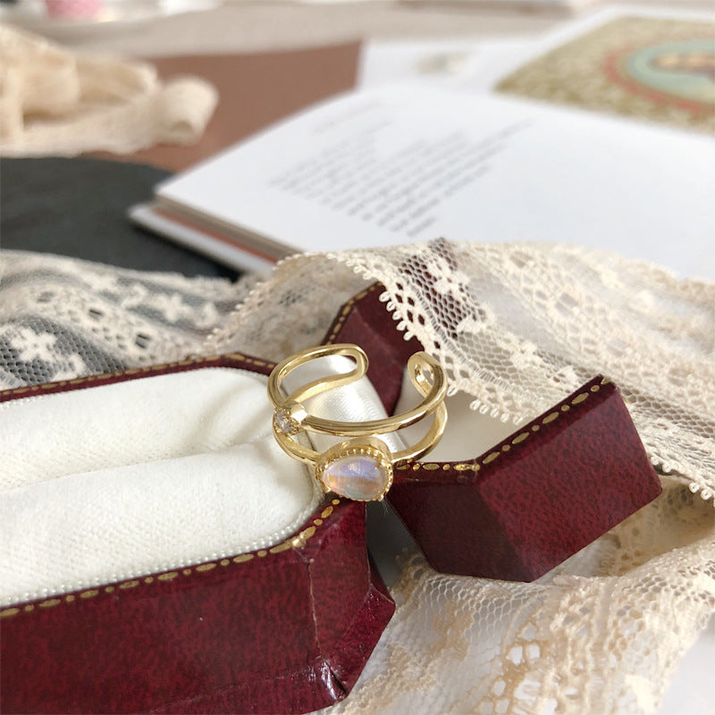 Dorée — Gold Crystal Adjustable Ring