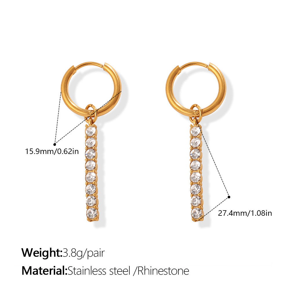 Goutte — Diamond Waterdrop Circle Earrings