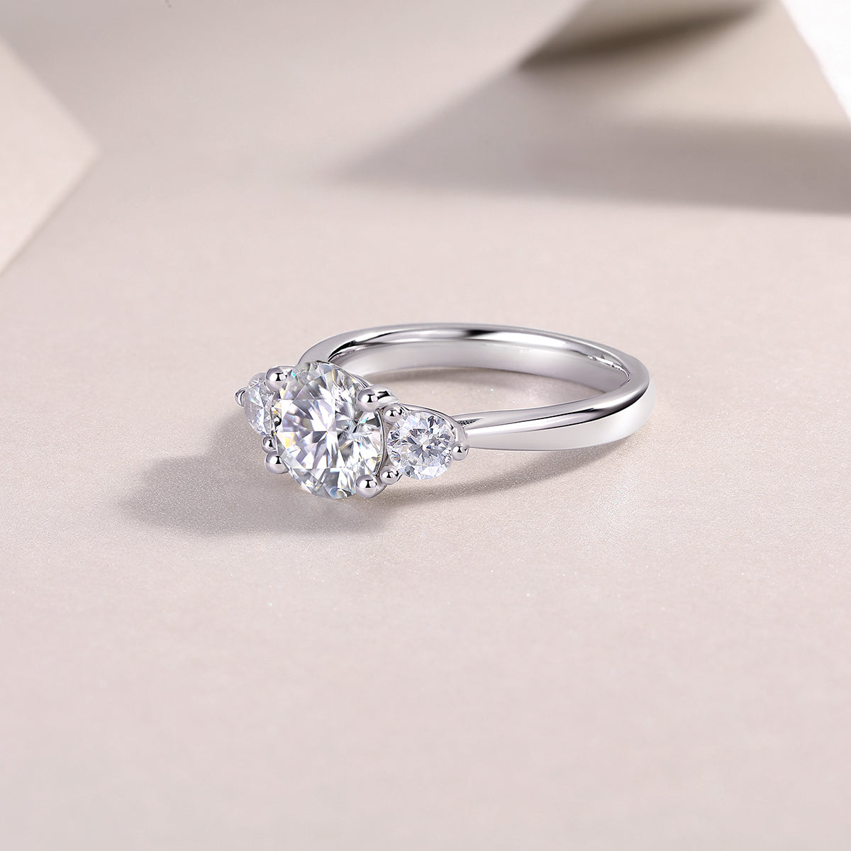 Three Reincarnations Engagement Ring | 2-Carat Moissanite | S925 Silver & Gold