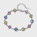 Crystal Bloom – 925 Silver Zircon & Colored Ball Luxury Bracelet
