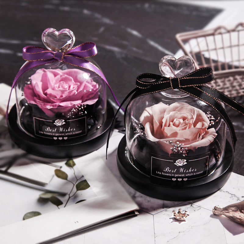 Lumière Rose — Eternal LED Rose in Glass Dome