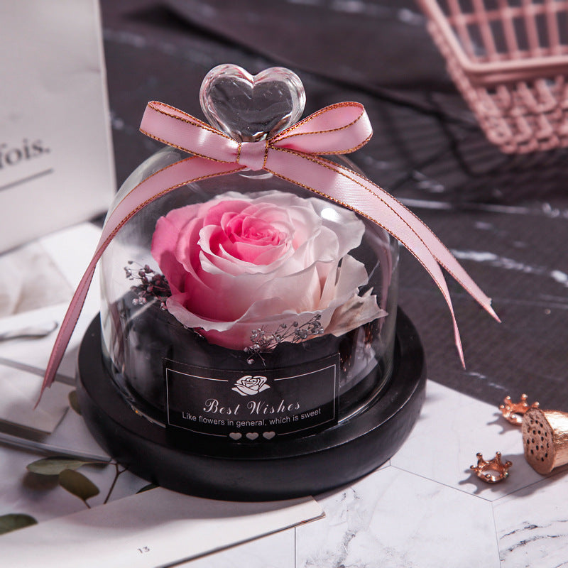 Lumière Rose — Eternal LED Rose in Glass Dome