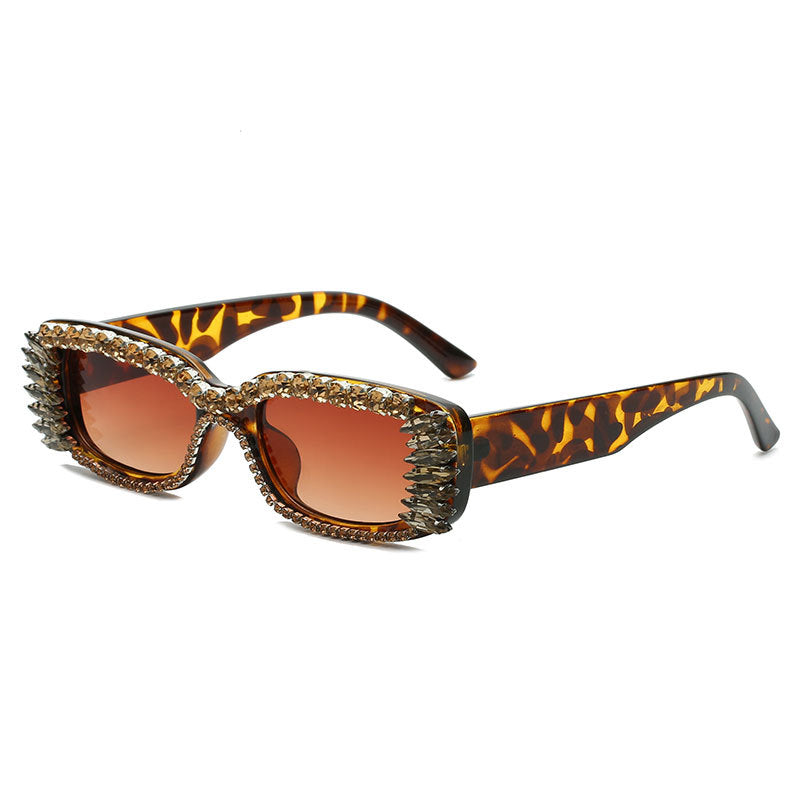 Diamond Rhinestone Square Sunglasses — Glamour Edition