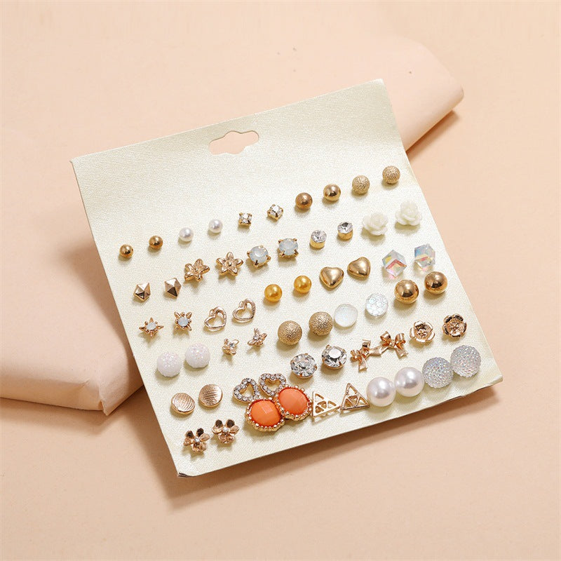Jardin — 30-Piece Gold Floral Earring Collection