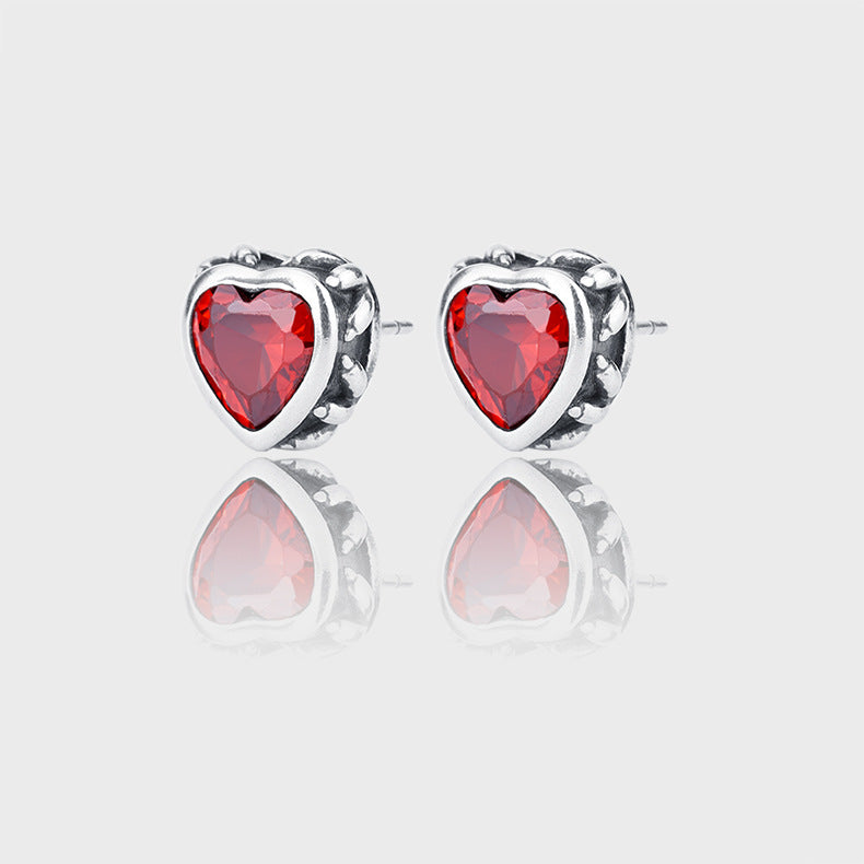Vintage Luxe – 925 Sterling Silver Micro Pavé Geometric Luxury Stud Earrings