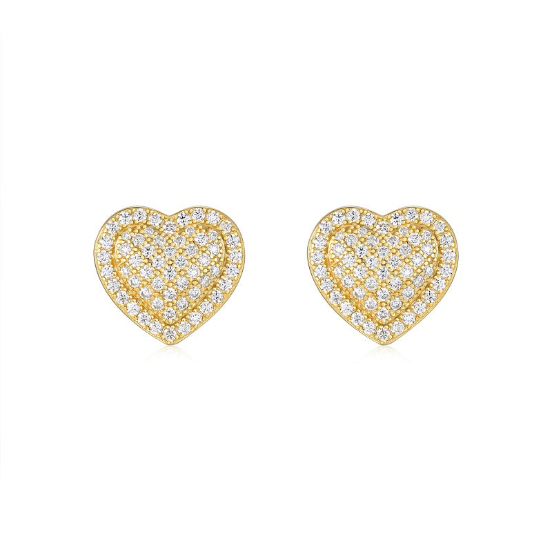 Moissanite Stud Earrings — 18K Gold-Plated S925 Silver | GRA Certified | Set of 2