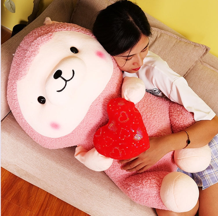 The Heart Alpaca — Luxury Plush Pillow Companion