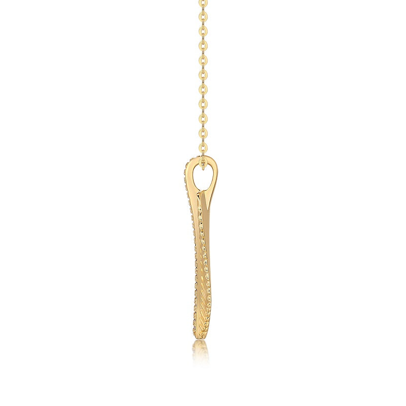Fallen Leaves — Moissanite Pendant Necklace in S925 Silver & Gold