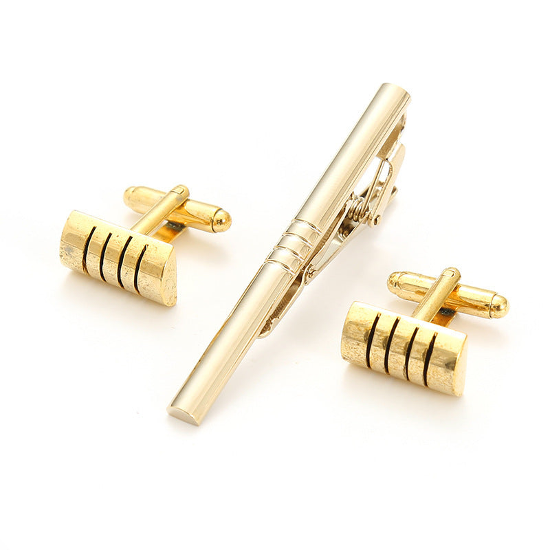 Men’s Luxury Cufflinks, Tie Clip & Pen Set — Business Elite