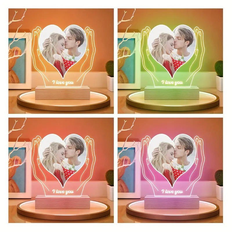 Acrylic Photo Night Light — Personalised Family Gift
