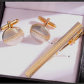 Men’s Luxury Cufflinks, Tie Clip & Pen Set — Business Elite