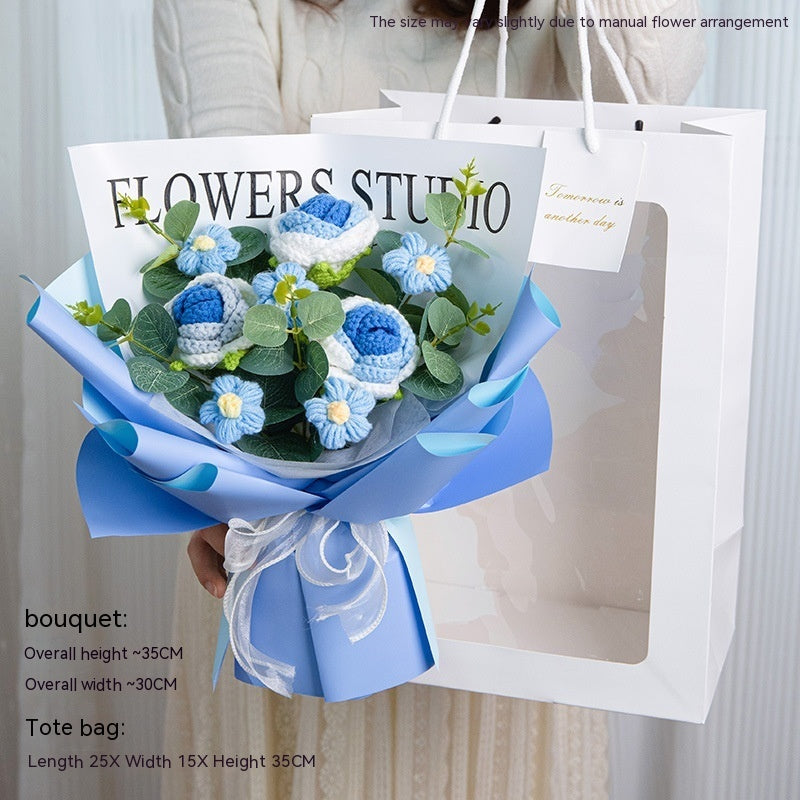 Eternal Rose Bouquet — Luxury Hand-Woven Preserved Flowers